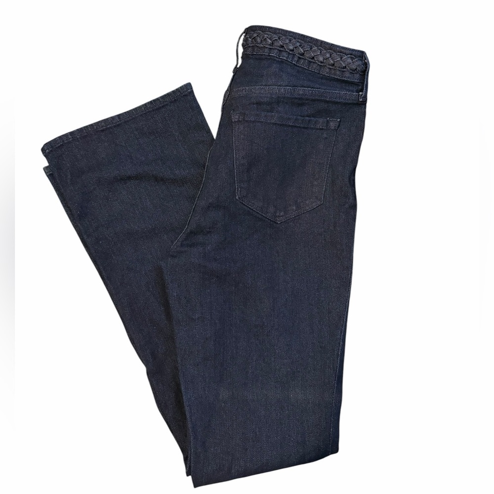 Old Navy Dark Indigo Flare Jeans with Braided Waistband - Never Worn!
